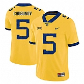 West Virginia Mountaineers 5 Chris Chugunov Yellow College Football Jersey Dzhi,baseball caps,new era cap wholesale,wholesale hats